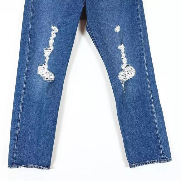 Levi's Womens Wedgie Straight Distressed Premium Jeans Size 29 Retro 90s Y2K - Picture 3 of 7